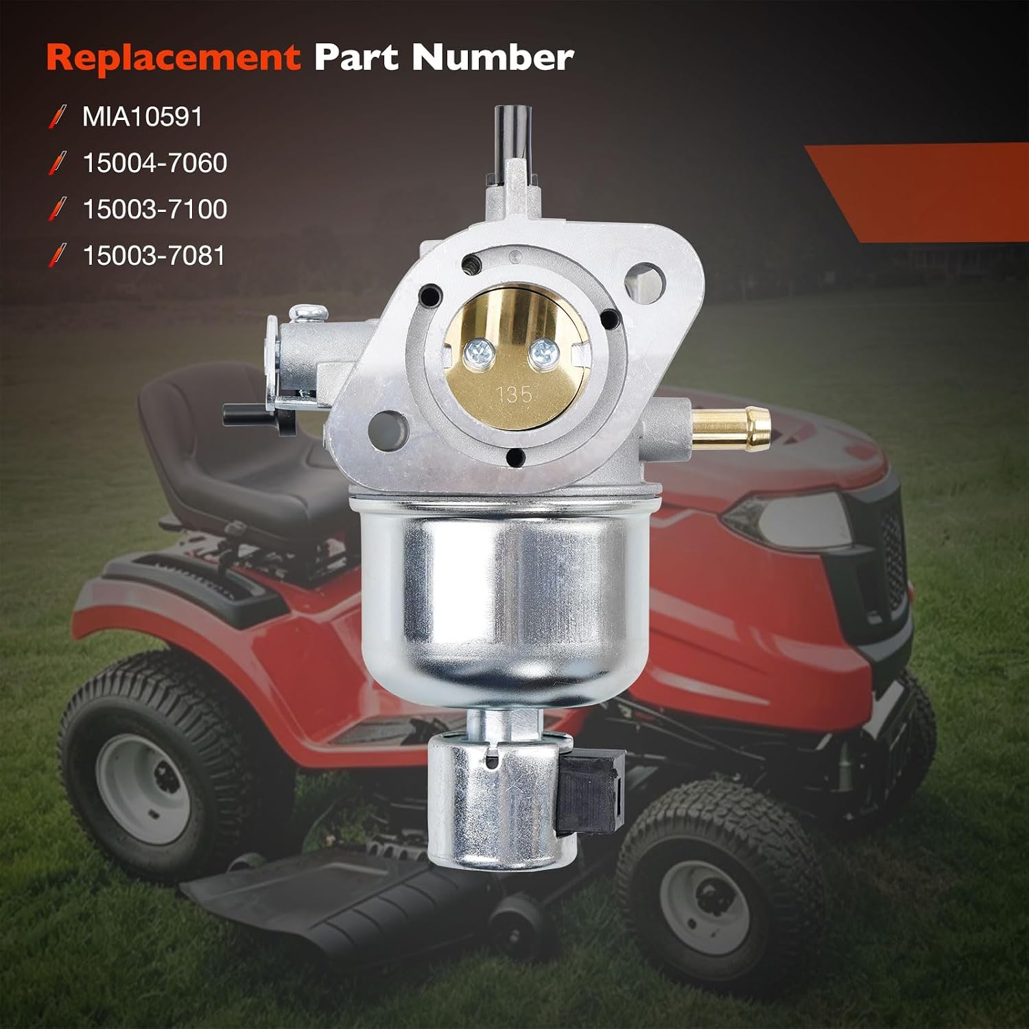 John Deere X300 Carburetor Kit Compatible with X300R X304 Tractor | Replace MIA10591, Includes Fuel Pump Air Filter