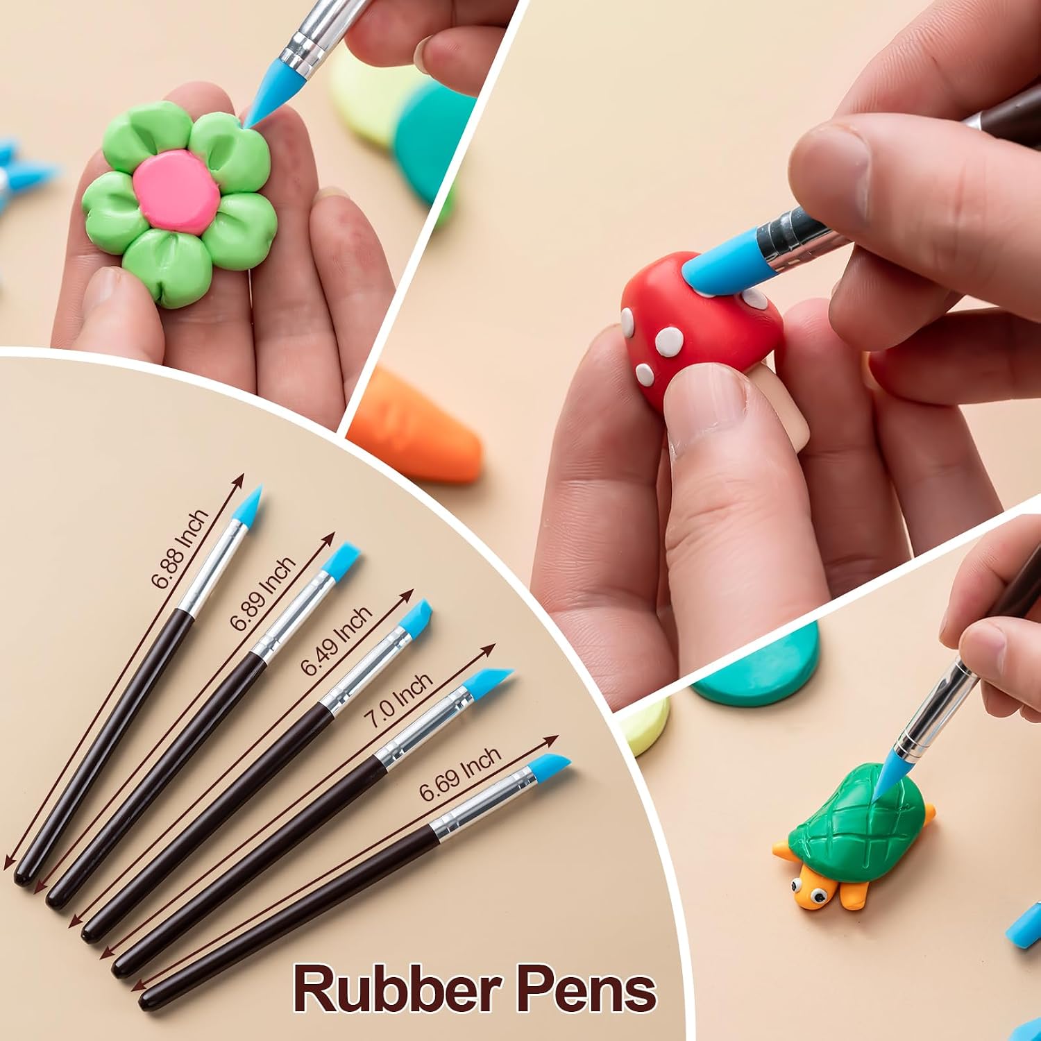 27 Pcs Polymer Clay Sculpting Tools Kit for Adults, Red | Multi-Functional for Carving, Dotting & Molding, Ideal for