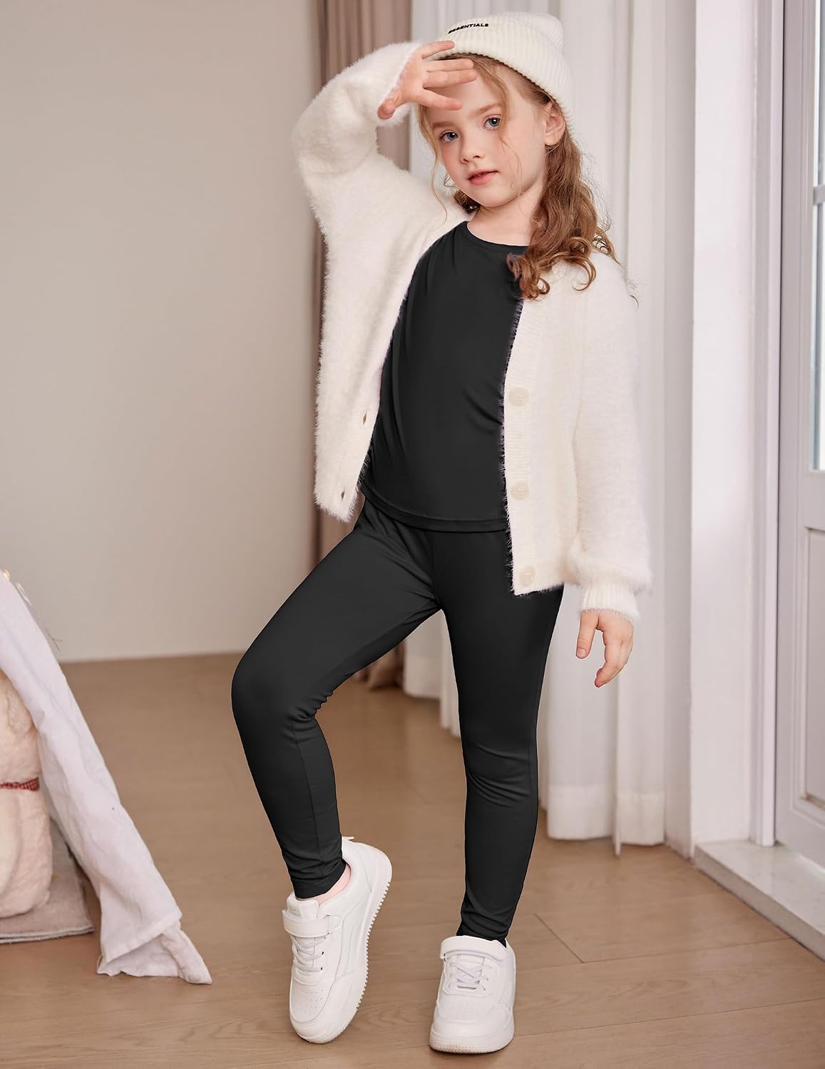 Thermal Underwear for Kids Long Johns Girls Base Layer Top Bottom | Super Soft Thermals Shirt & Leggings, 2 Piece