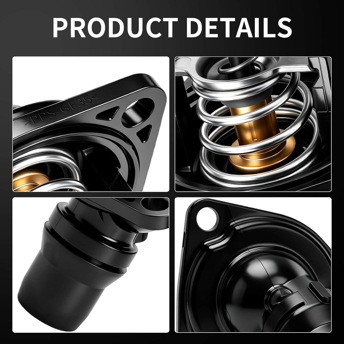 Engine Coolant Thermostat Housing Assembly for 2.4L Honda Accord 2003-2007, Element 2003 2004 2005 2006 2007 2008 2009 2010 2011, Replace 19301-RAA-A02 19301RAAA02 19301RAAA01 THH-002 554-170