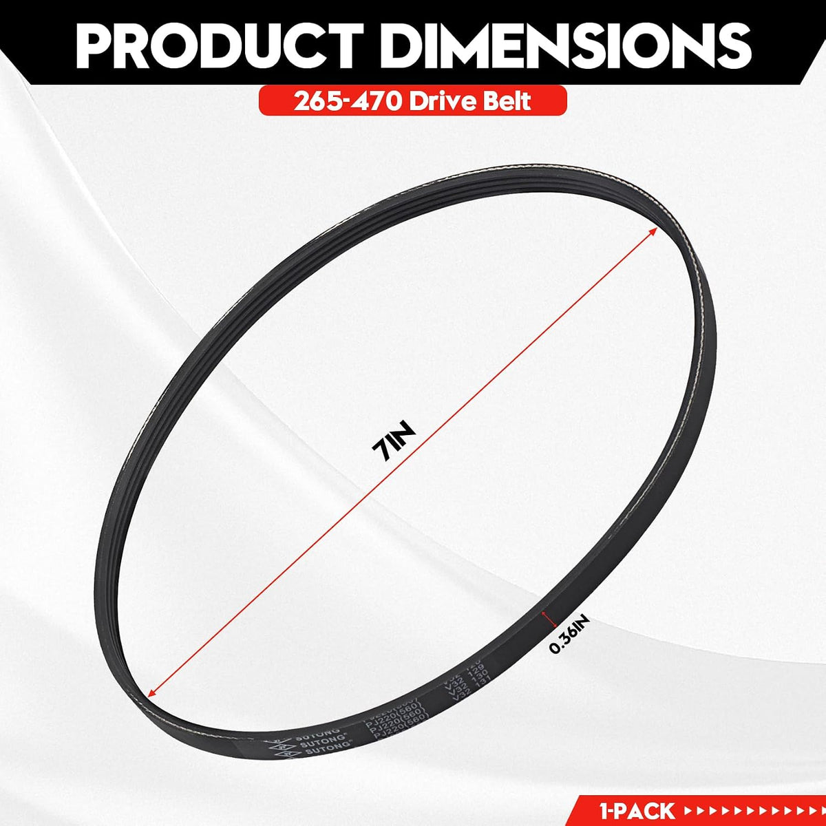 265-470 Drive Belt Fits for Snapper,Replace Model 7012354yp,050465,12354