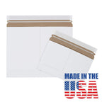 12 1/4 x 9 3/4" White Side Loading Stayflats Lite Mailers