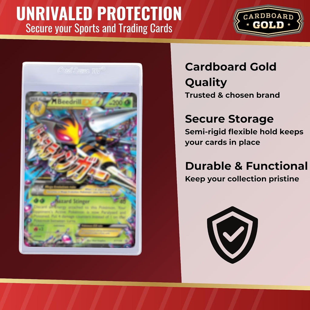 Card Saver 4 - Semi-Rigid Holders for Grading - 50 count | PSA BGS SGC CGC Submission Compatible, 4 1/2 x 7 1/8 Size
