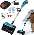 Brushless Snow Shovel Compatible with 21v Battery, 12” Cordless Snow Blower Electric Power Snow Thrower with Battery