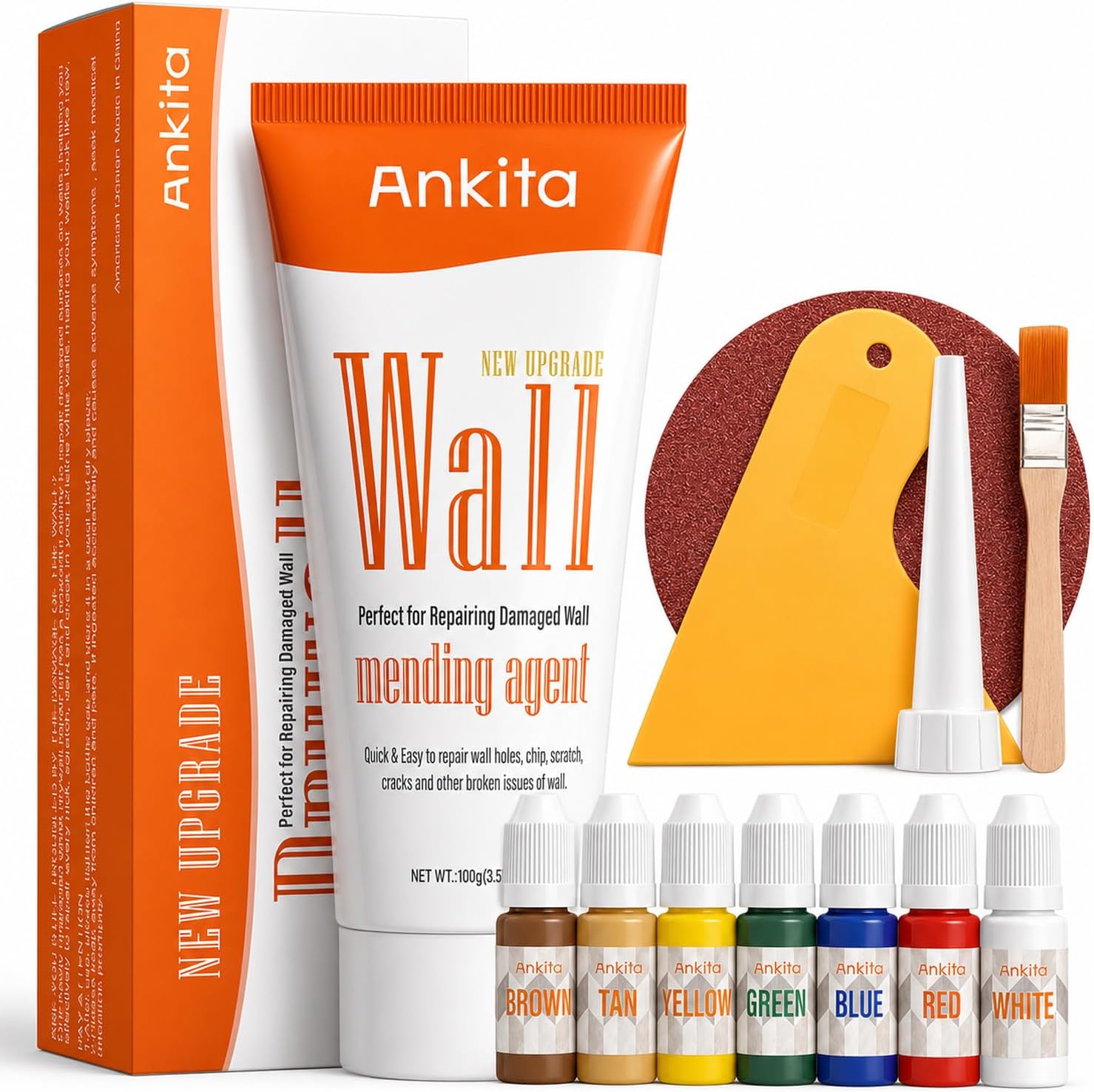 Spackle Wall Repair Kit(Color Match), Drywall Repair Filler for Wall Hole | Exterior Wall Putty for Filling Holes