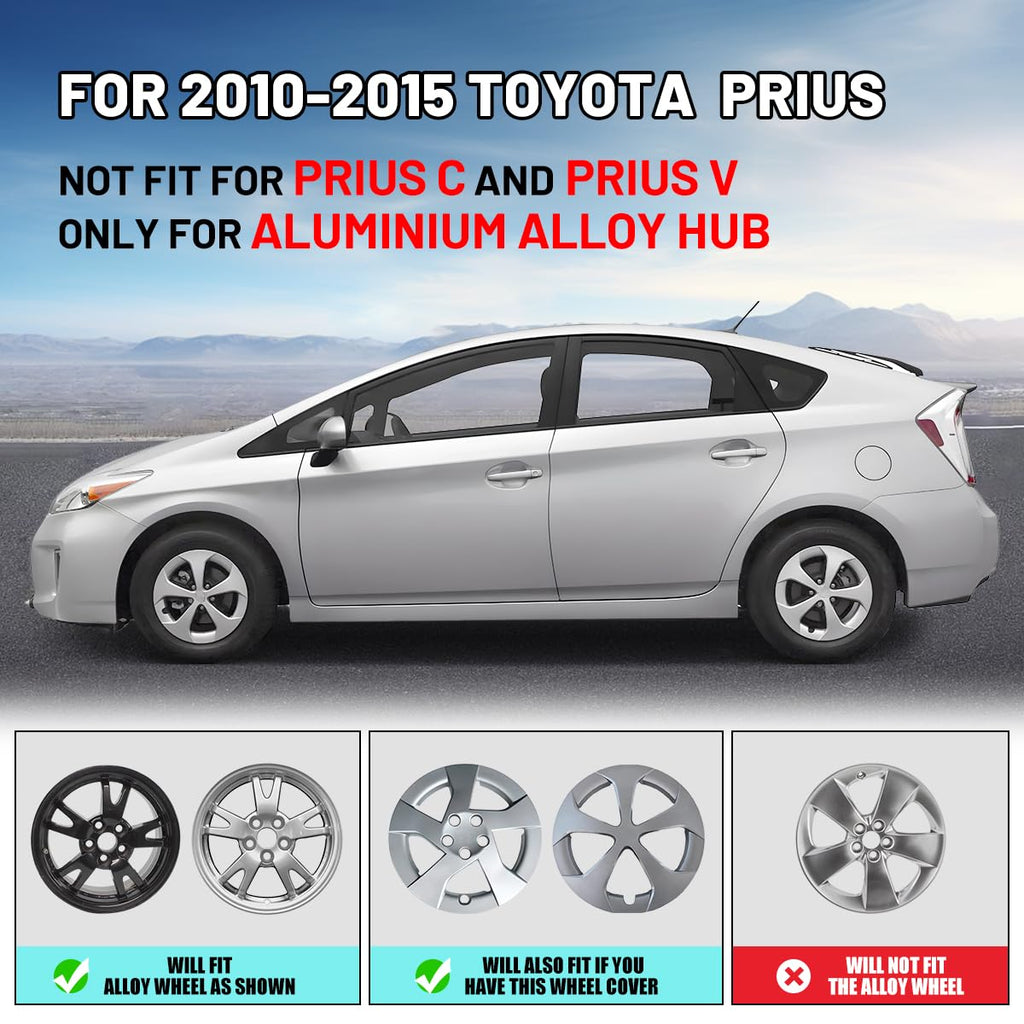 15 Inch Hubcaps Wheel Covers Fit for 2010-2015 Toyota Prius