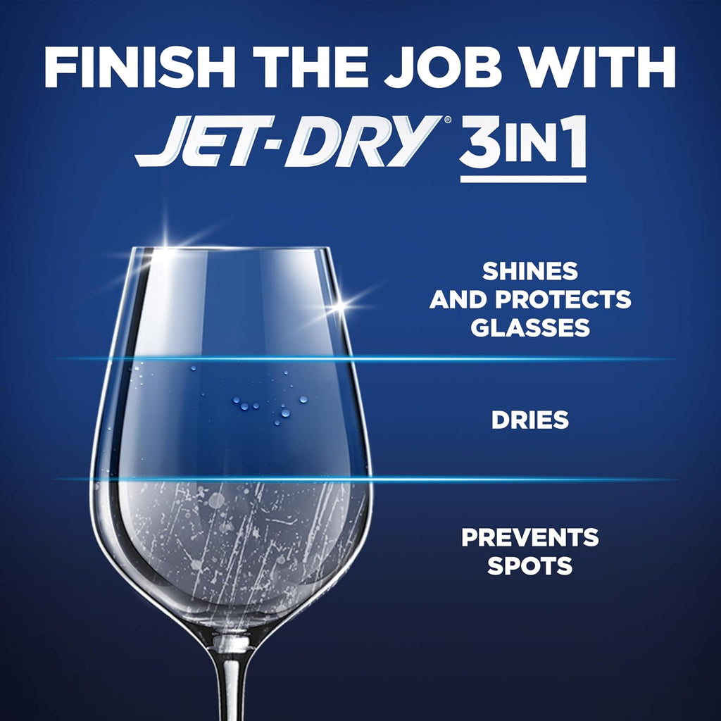 Jet-Dry Dishwasher Rinse Aid, Dish Detergent Drying Agent, 32oz