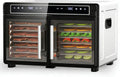 Food Dehydrator, 16 Stainless Steel Trays with 10 ft² Drying Space, 1200W, 176°F Dehydrated Dryer for Jerky & Time