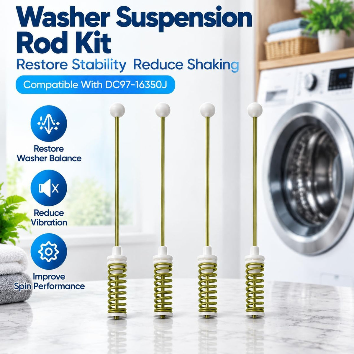 Washer Suspension Rod For Samsung WA5451ANP 2021,Vibration Reduction Part