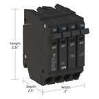 ABB Q-Line THQLQ154015 • Quad Circuit Breaker • 120/240 VAC