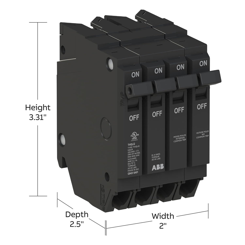 ABB Q-Line THQLQ152015 • Quad Circuit Breaker • 120/240 VAC