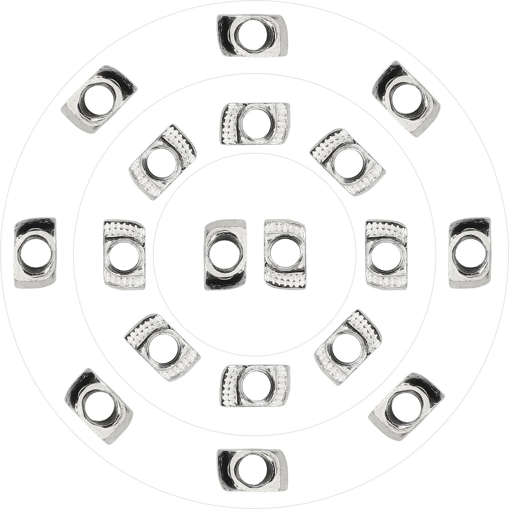 HELIFOUNER 200 Pieces 2020 Series M5 T Nuts, M5 T Slot Nuts for Aluminum Profile
