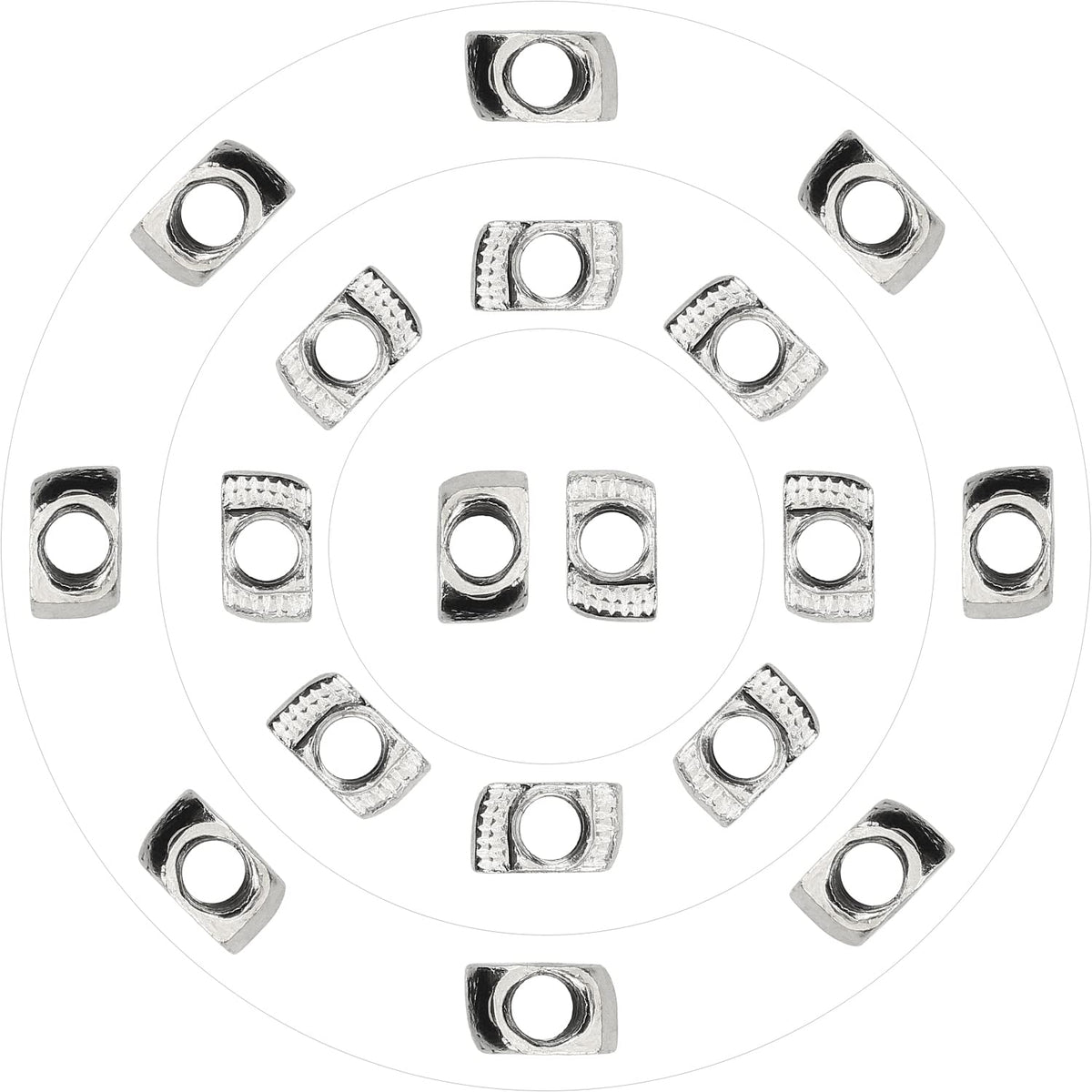 HELIFOUNER 200 Pieces 2020 Series M5 T Nuts, M5 T Slot Nuts for Aluminum Profile