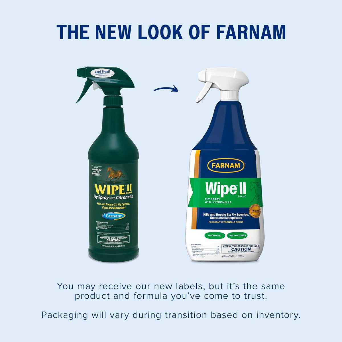 Wipe II Horse Fly Spray with Citronella, 32 oz Spray