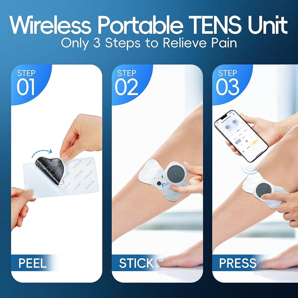30 Modes Wireless TENS Unit Muscle Stimulator for Pain Relief