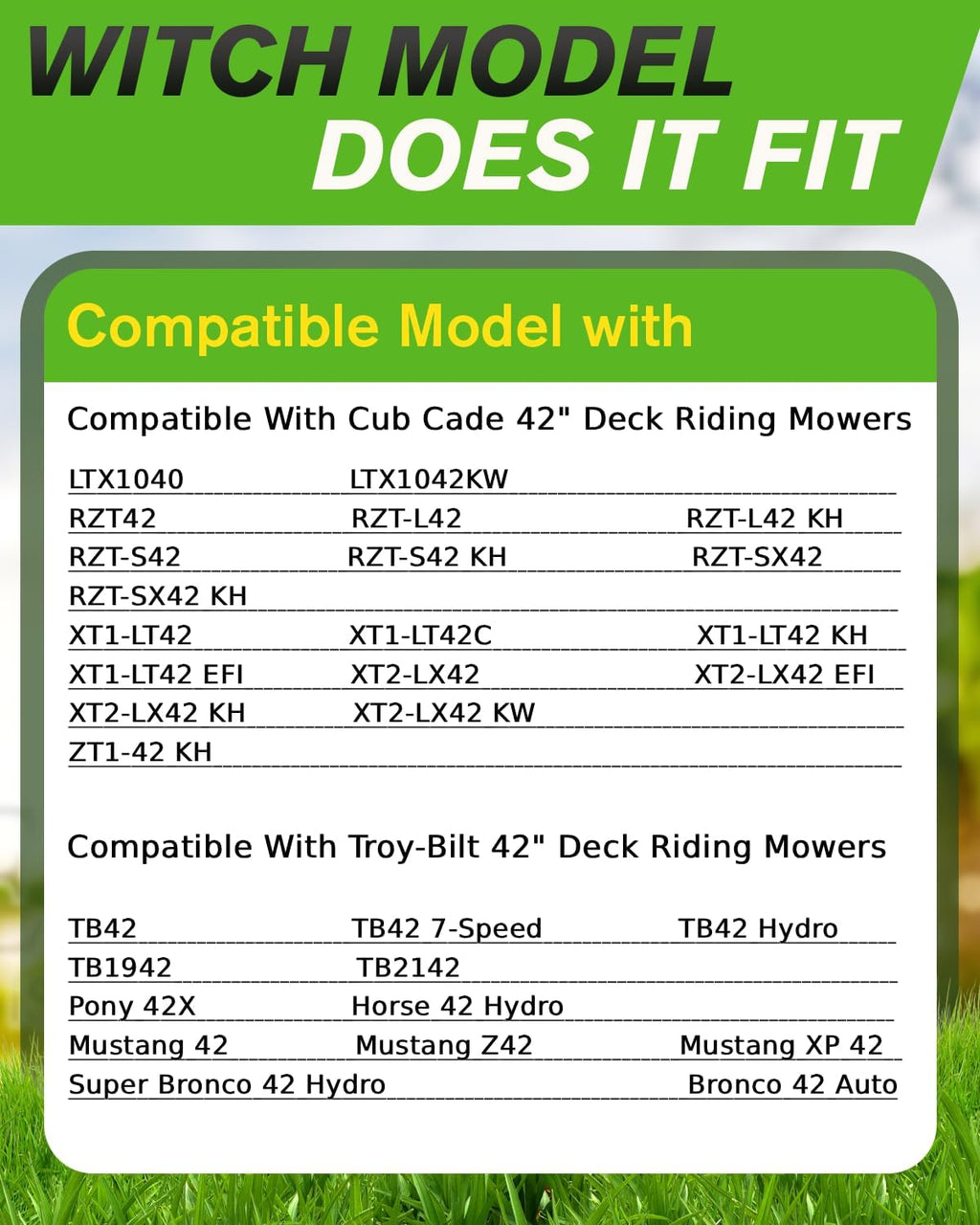 42 inch Deck Lawn Mower Blade, 942-04308-X, 942-04308 Mulching Blades with 6 Point Star, Replace Number for Troy Bilt