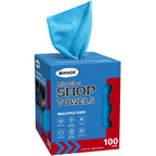 Shop Rags, 100 Sheets Microfiber Cleaning Cloth