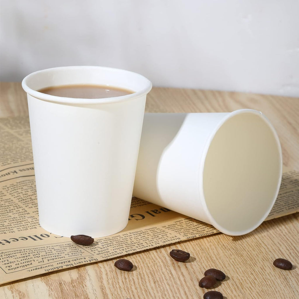 100 Park Disposable Hot Coffee Cups - Bulk 8 Oz Paper Cups, Disposable cups