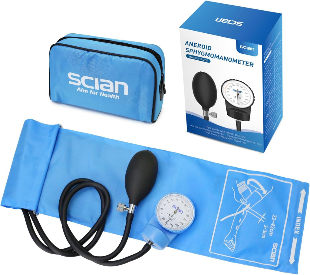 Aneroid Sphygmomanometer - Blood Pressure Cuff with D-Ring Universal Cuff 10-16", Come with Carrying Bag for Nurse