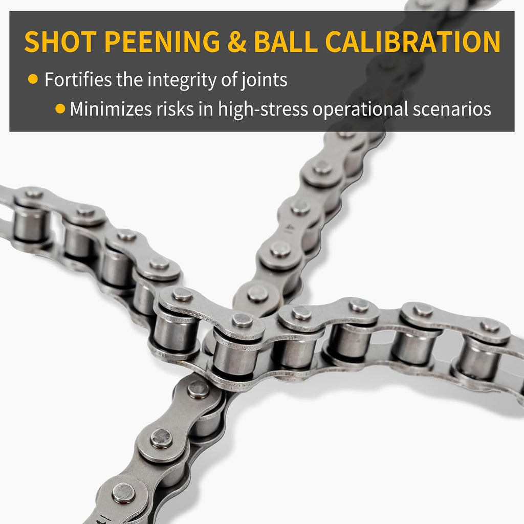 #41 Roller Chain 10 Feet for Gate Openers, Carbon Steel Operator Chain Replacement for Extension Automatic Sliding Gate Opener, Garage Hanger Door, Includes 5 Connecting Links