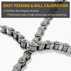 #41 Roller Chain 10 Feet for Gate Openers, Carbon Steel Operator Chain Replacement for Extension Automatic Sliding Gate Opener, Garage Hanger Door, Includes 5 Connecting Links