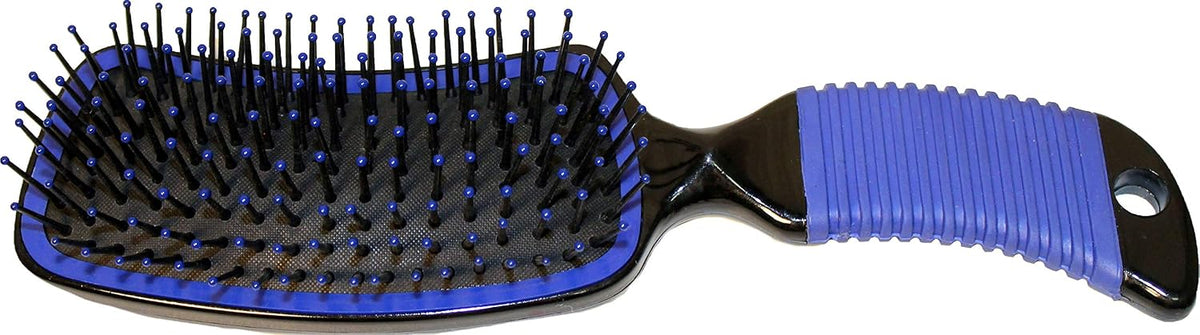 P Curved Handle Mane/Tail Brush Blue, 8 1/2" X 2 1/2", Model Number: 634801