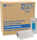 Pacific Blue Select by Georgia-Pacific PRO 2-Ply Perforated Roll Paper Towels, Individually Wrapped, White, 85 Sheets