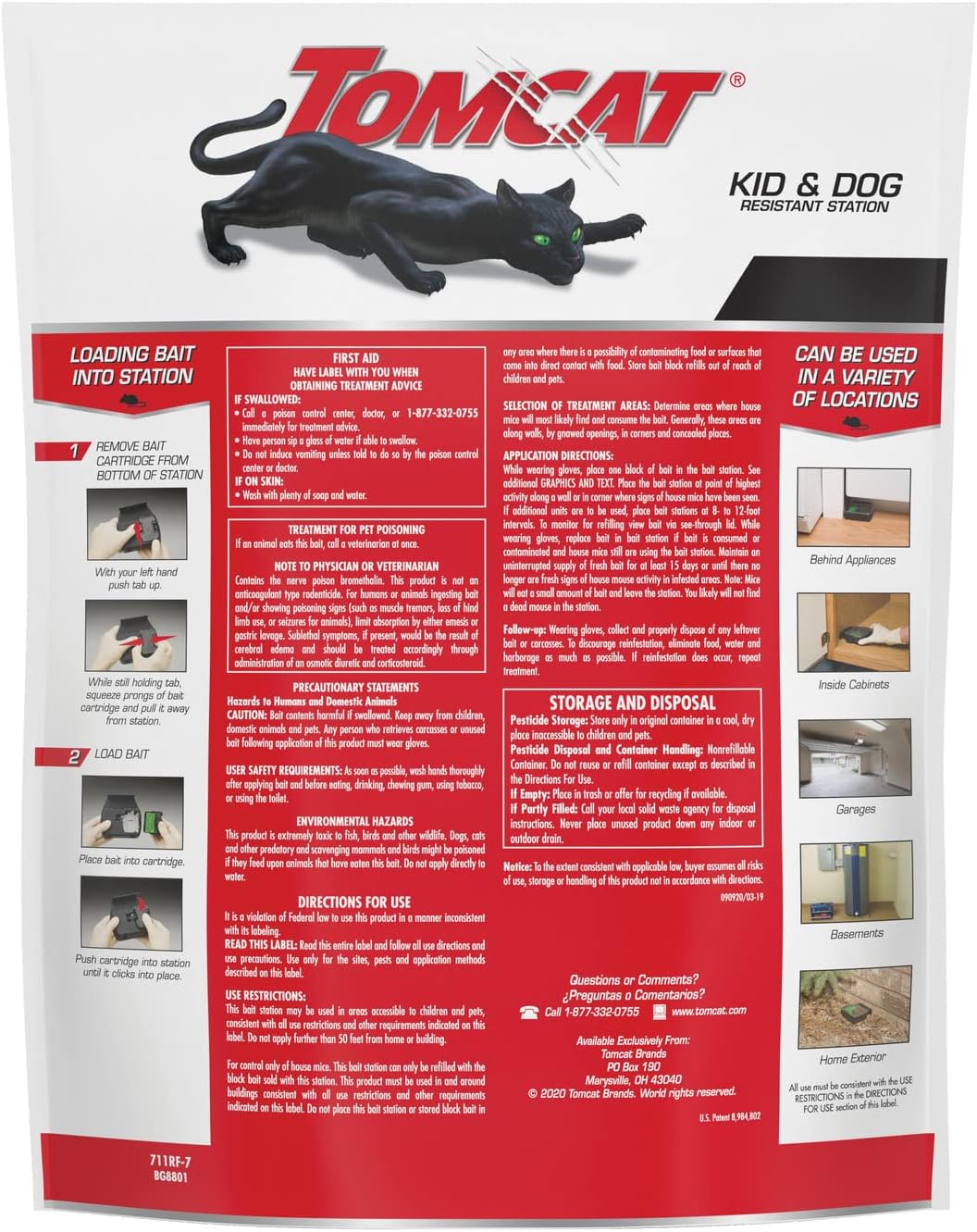 Mouse Killer, Child & Dog Resistant, Refillable Station and 16 Baits | Weather-Resistant Indoor/Outdoor Bait Station