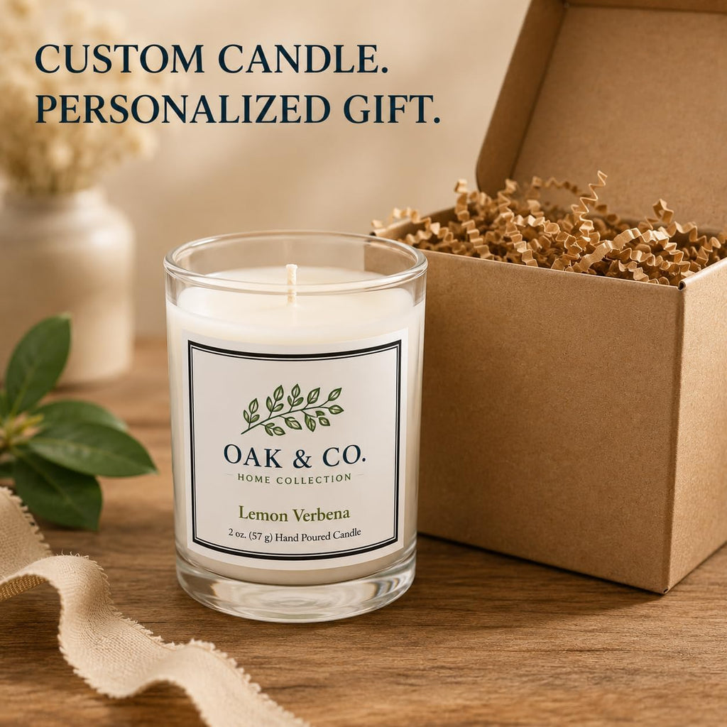 Custom 3 oz Scented Votive Candle, Personalized Logo, Gift Box, 15 Pack