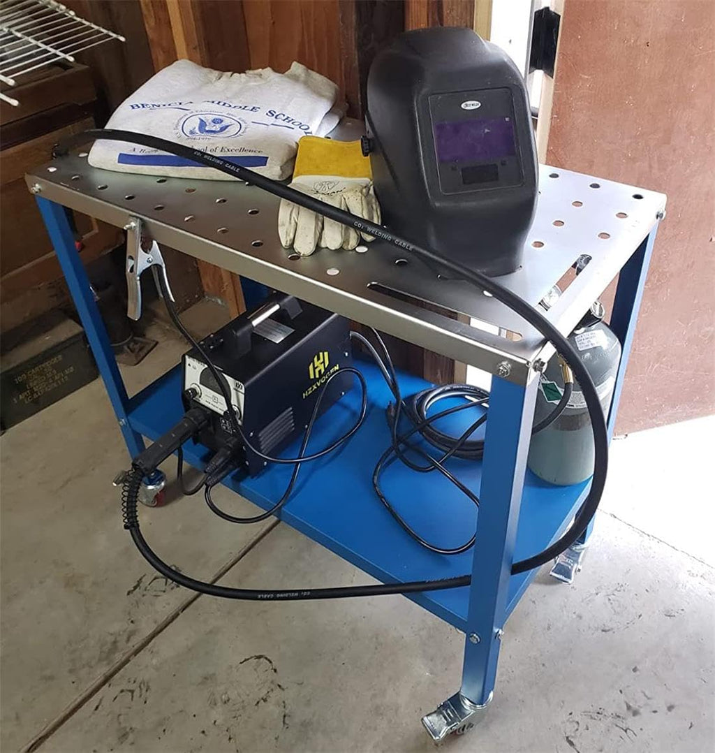 KF3002 Rust-Free Welding Table 36"×18" | 1200 lbs Loading Capacity, 5/8" Holes, 10Ga Top Thickness, Withstands Heat