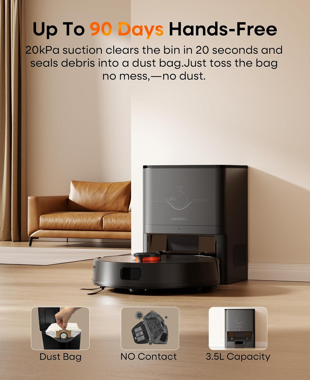 Robot Vacuum and Mop 7000Pa LiDAR Self-Empty Station | Robot Vacuum Ultra quiet cleaning, Alexa voice control