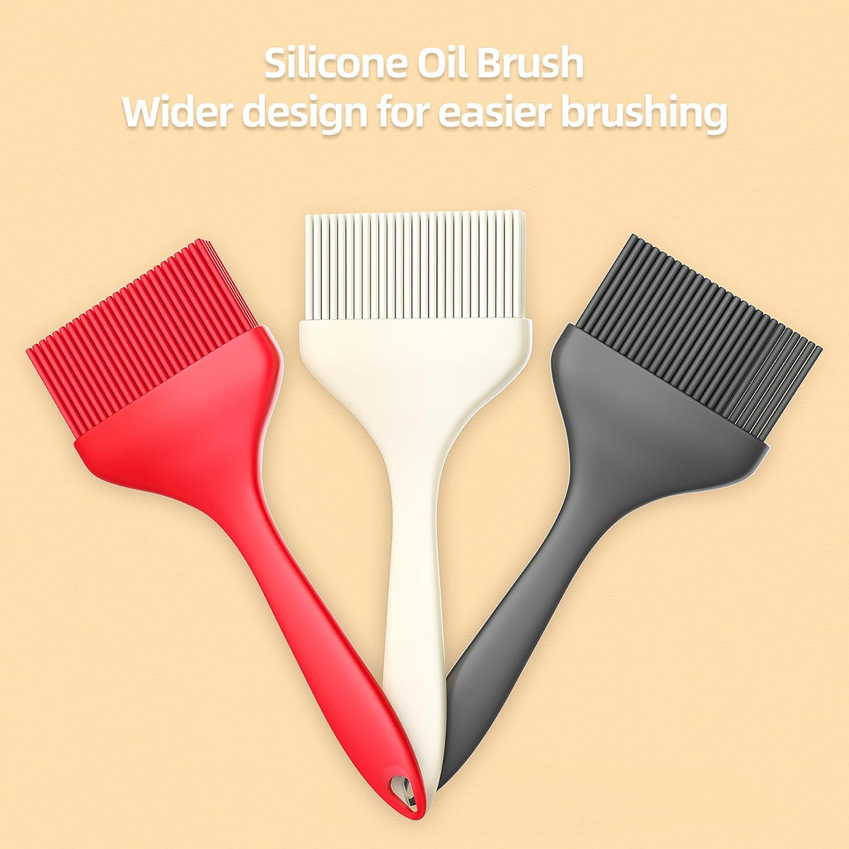 Large Silicone Basting Pastry Brush - 3.54inch Extra Wide Silicone Basting Brush for Grilling,Heat Resistant Brushes