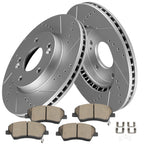 ECCPP Front Disc Brake Kit - Brake Rotor and Ceramic Brake Pad 31584;D1912