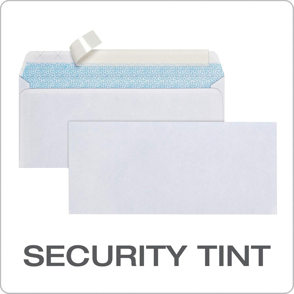 #10 Security Envelopes, 500 Pack, Self Seal Envelopes for Business Mailings, Tamper Evident, No Window, 4-1/8 x 9-1/2