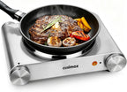 Hot Plate, CUSIMAX Electric Burner 1500W Single Burner for Cooking, Silver