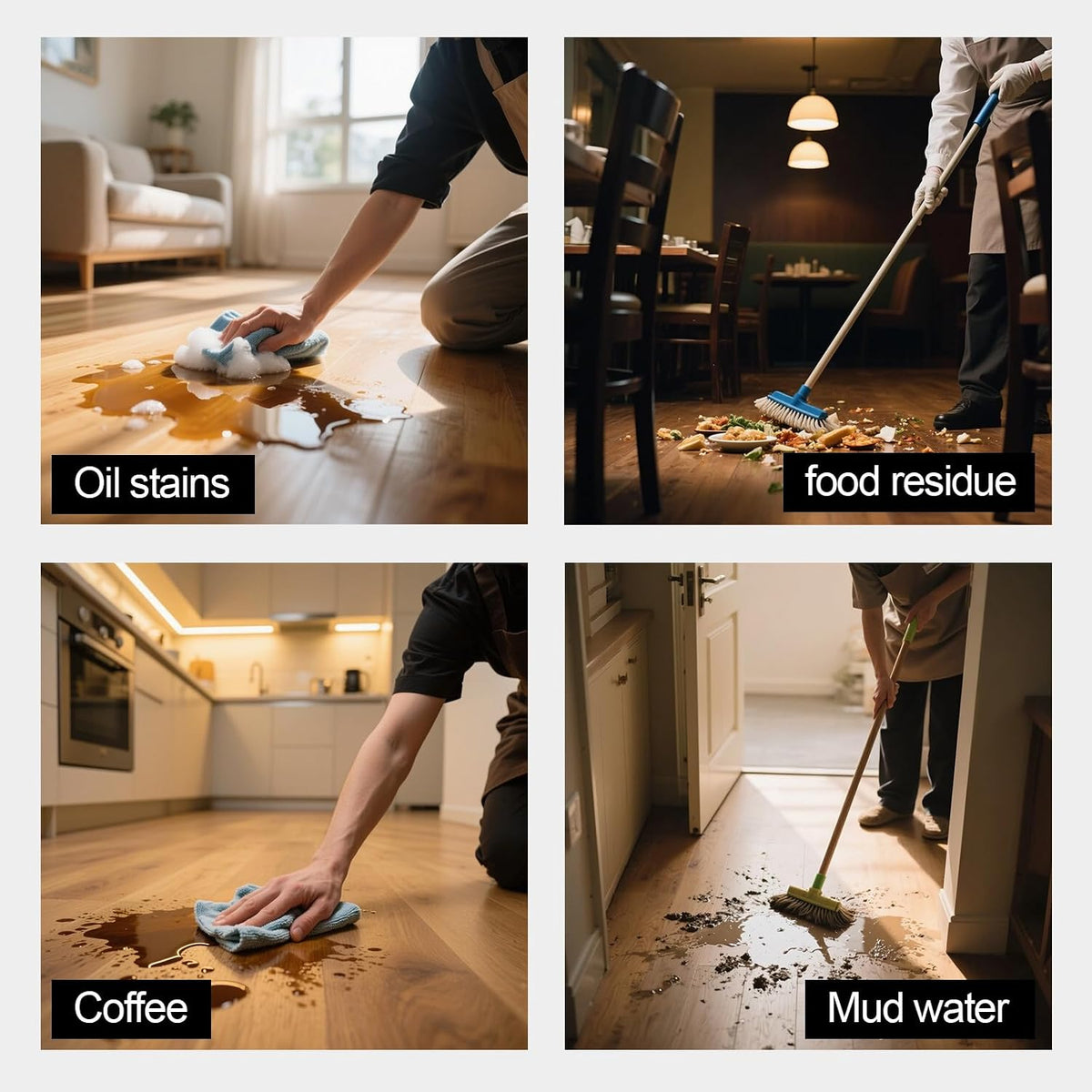 Waterproof Rigid Core Luxury Vinyl Flooring, Click Lock, 9"x48"x0.256", Attached Foam pad, Ideal for