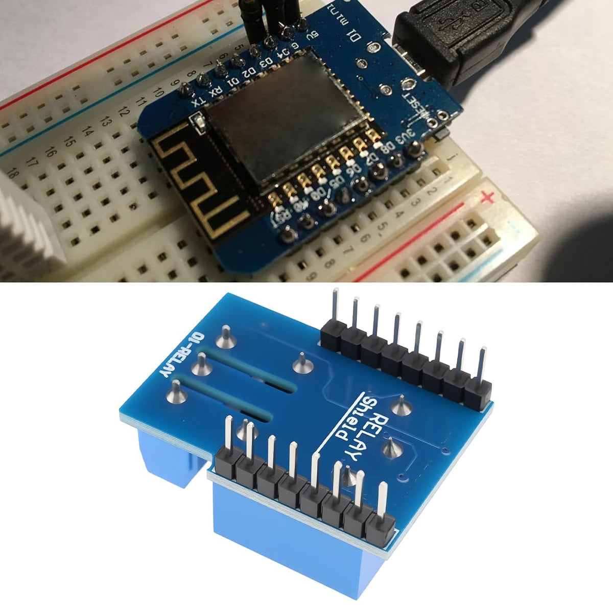 OTOTEC 4Pcs Mini Relay Module Board Compatible with Wemos D1 Compatible with NodeMCU