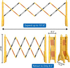 Expandable 8.46ft Safety Barricade,Retractable Security Barrier Water Filled Weighted Base,Adjustable Traffic