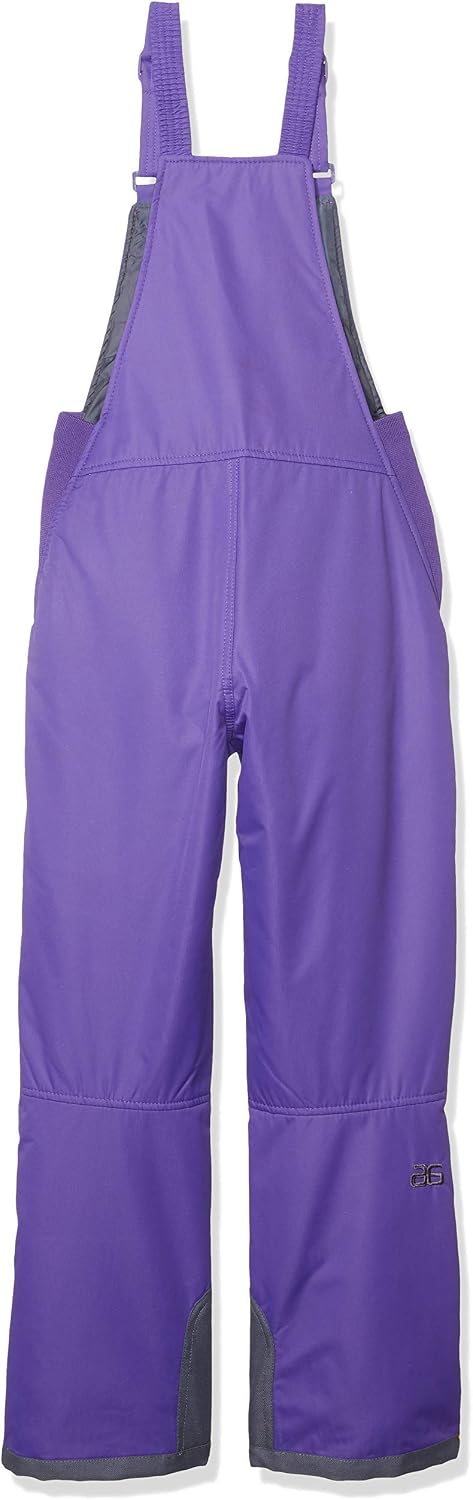 Kids Insulated Snow Bib Overalls, Purple, Medium Husky