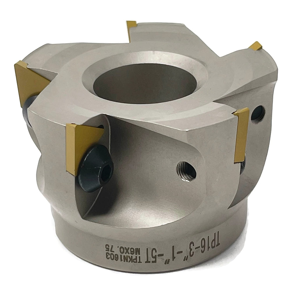 CME 3" 90° Indexable Face Mill w/ CAT40 Arbor, TPG322 Inserts Included, 5 Flutes