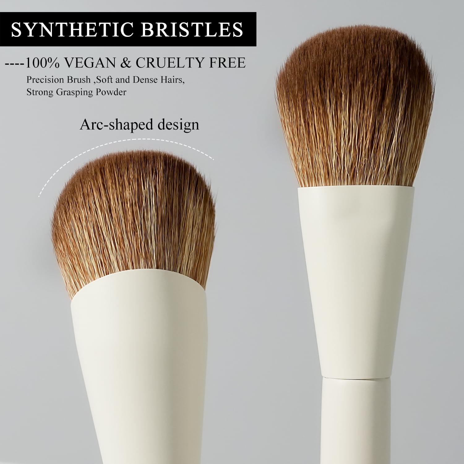Mini Travel Makeup Brush Set, 6-Piece Face & Eye Brushes