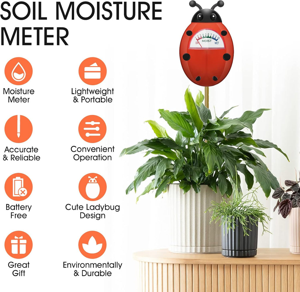 Soil Moisture Meter, Plants Moisture Meter, Gardening Tool Kits for Plant Care, Plant Water Monitor for Garden, Farm