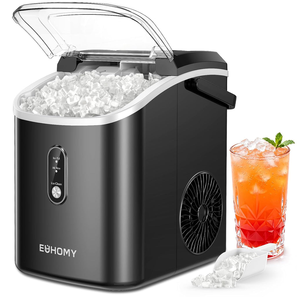 Nugget Ice Maker Countertop with Handle, 38lbs Daily Sonic Ice