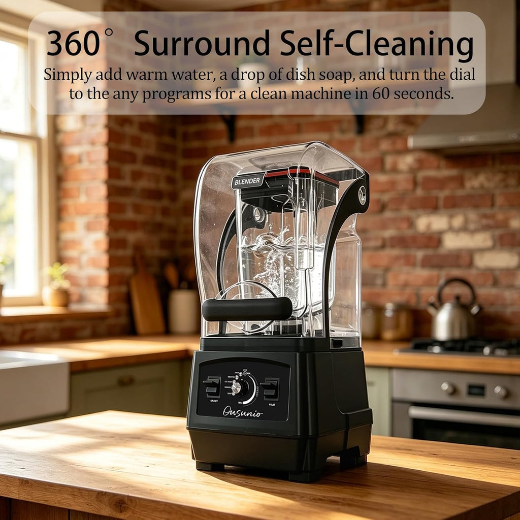 Commercial Blenders for Smoothies with 5 Preset Programs 2200W, 64oz