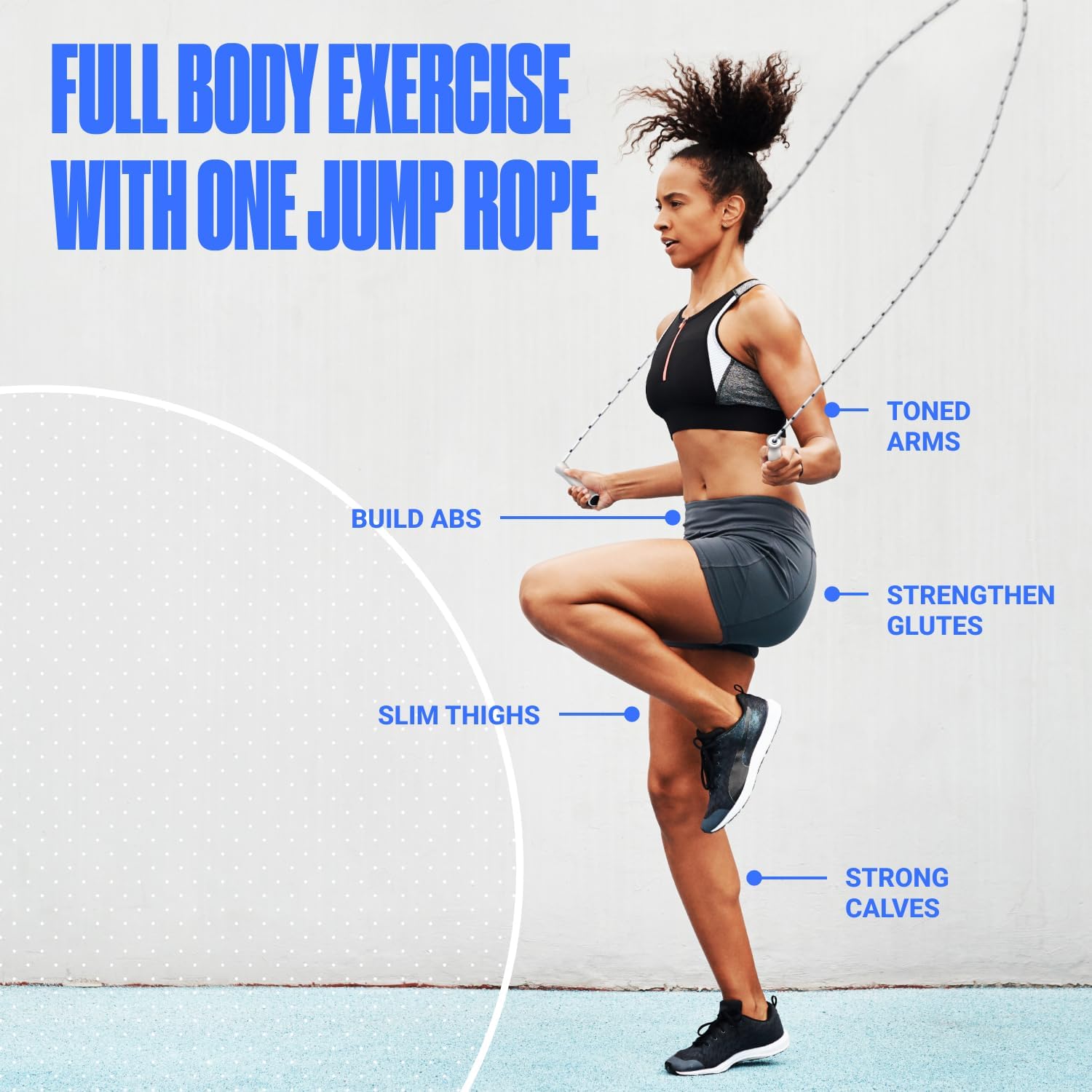 Custom-Fit Beaded Jump Rope – Adjustable Length for Kids & Adults, Men & Women – Durable Fitness Rope for Gym & Home