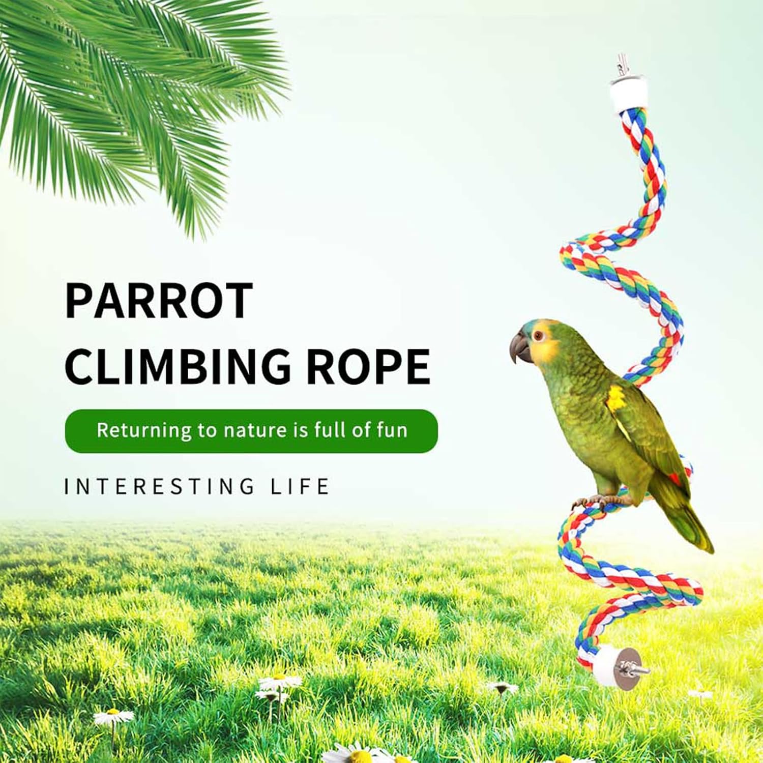Bird Perch,Bird Rope Perch & Rope Perch 24‘’/41'' | bird perches for cage,Rope Perch for