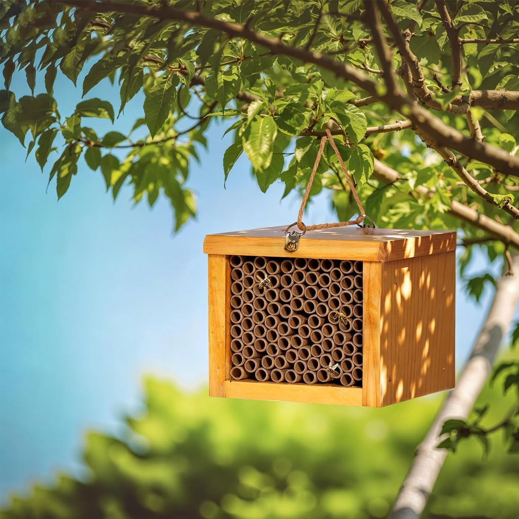 Mason Bee Tubes 200 Pack – 6" x 5/16" Refill Inserts for Bee House, Bee Hotel, Kraft Paper Bee Nesting Tube