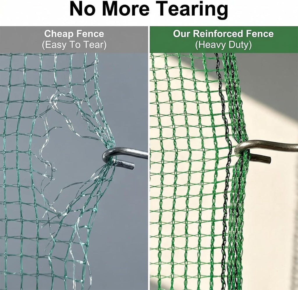 6.6x100ft Plastic Mesh Fencing,0.4in Mesh Deer Fence