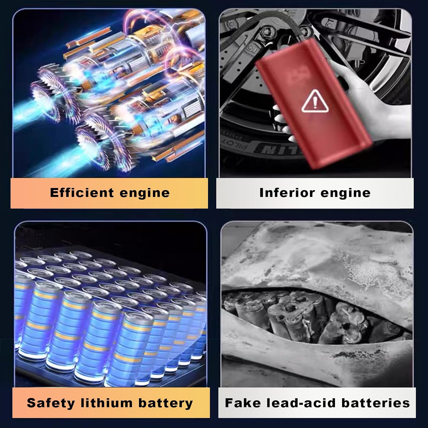 Jump Starter with Air Compressor, 8000A 150PSI Battery Jumper Starter Portable Tire Inflator Pump, 12V Jump Box Car