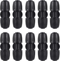 10 Pack 1/2 inch Irrigation Fittings Coupling Connectors Anti-Drip